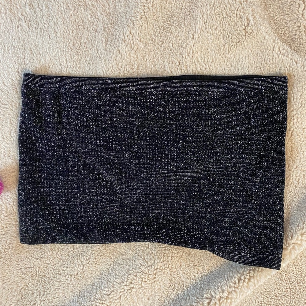 Sparkly Black Crop Top